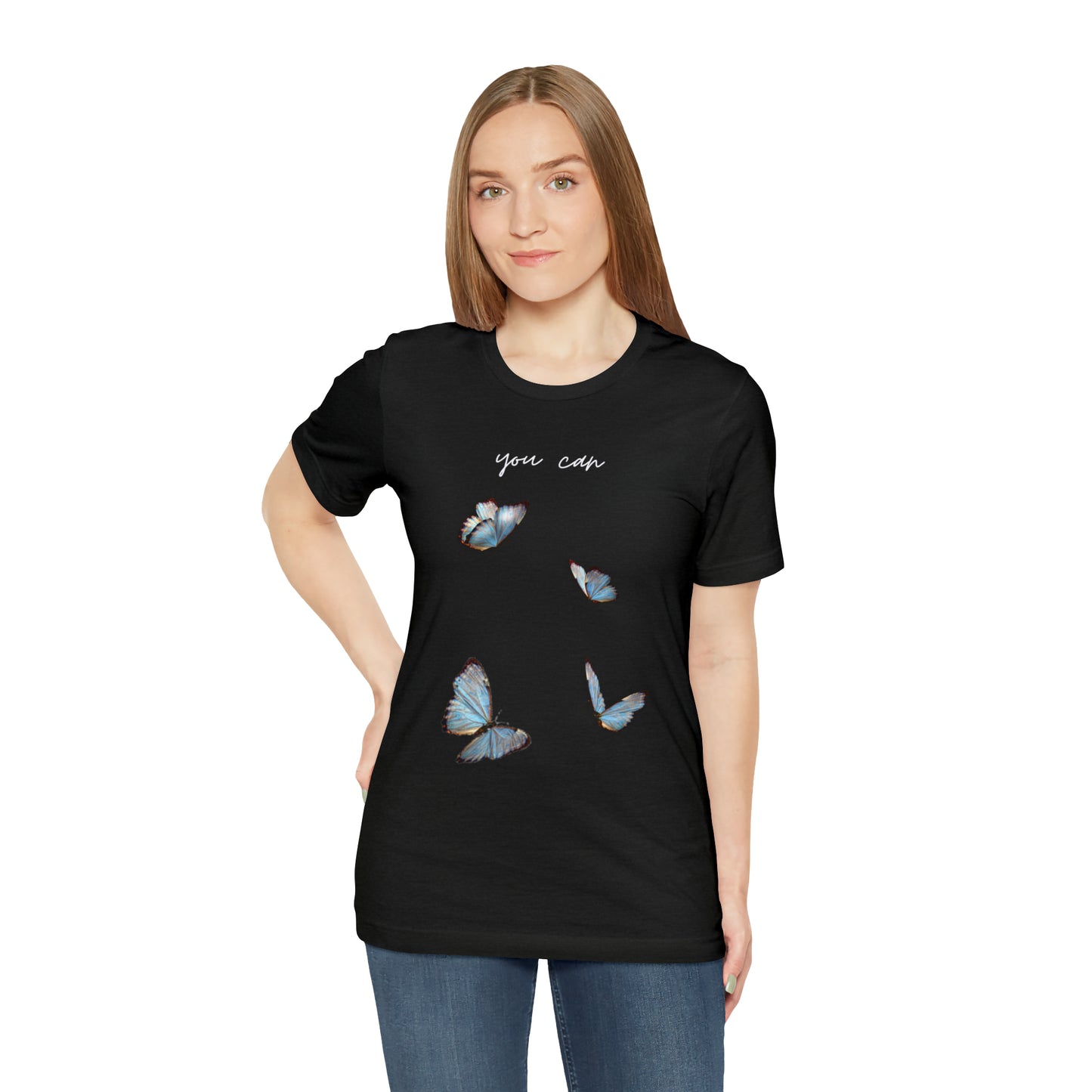 You Can Cursive Butterfly Shirt