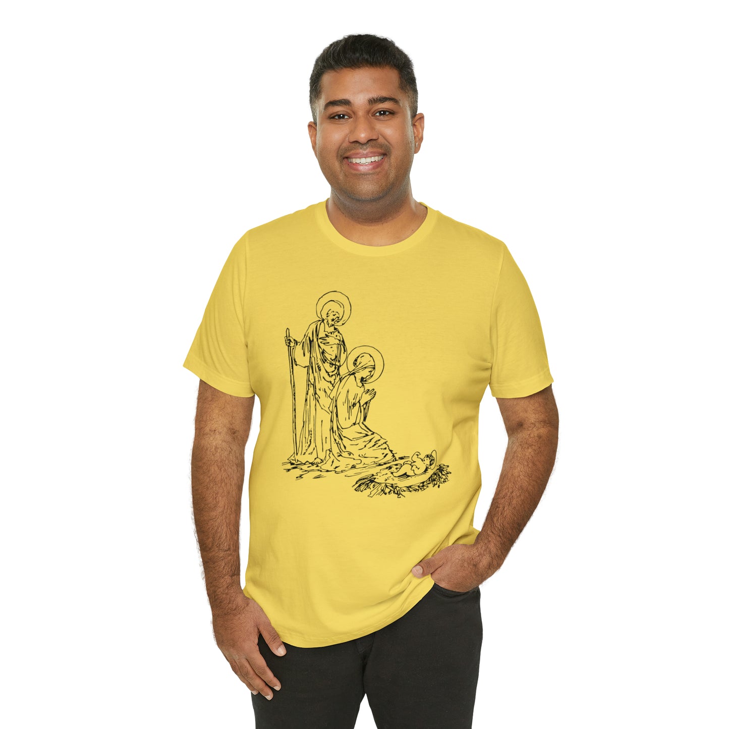 Baby Jesus, Mary, & Joseph Illustration Shirt