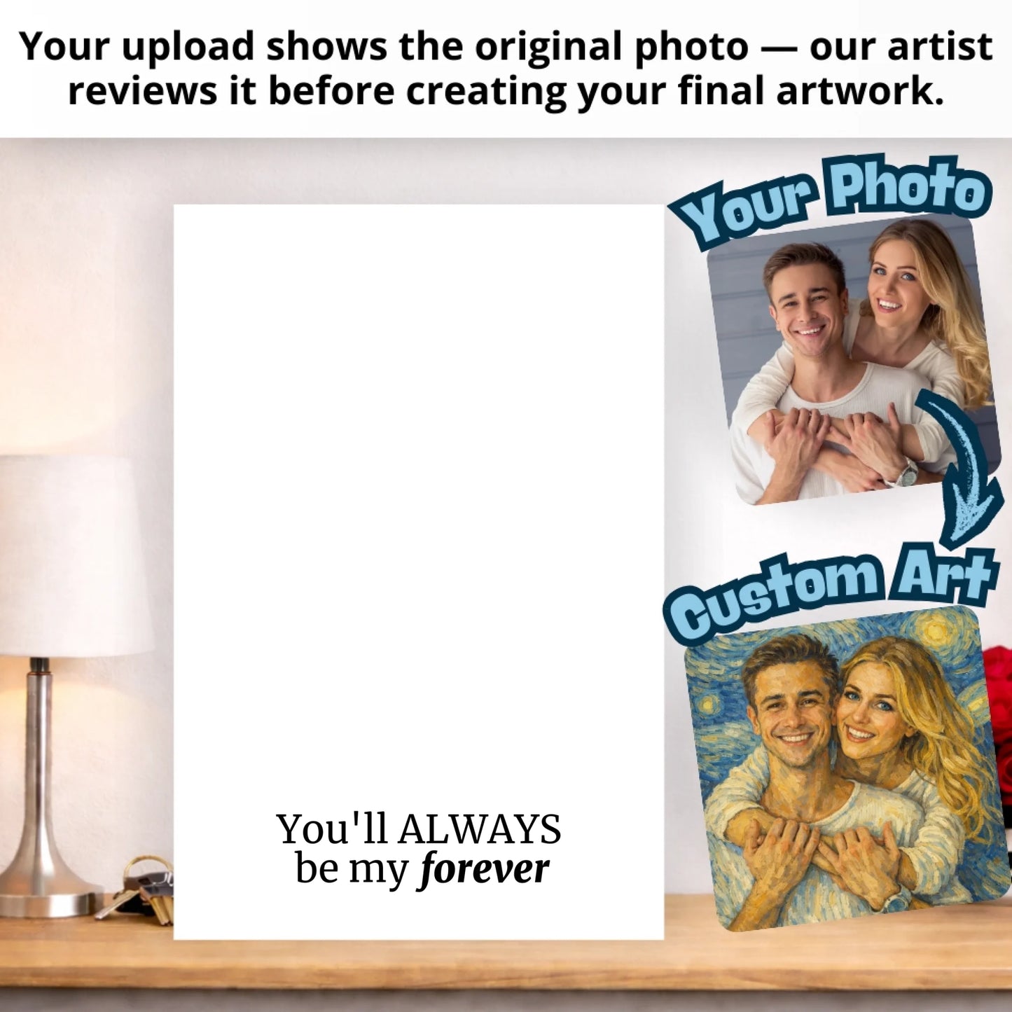 Every photo is reviewed by our artist to ensure a beautiful final result.