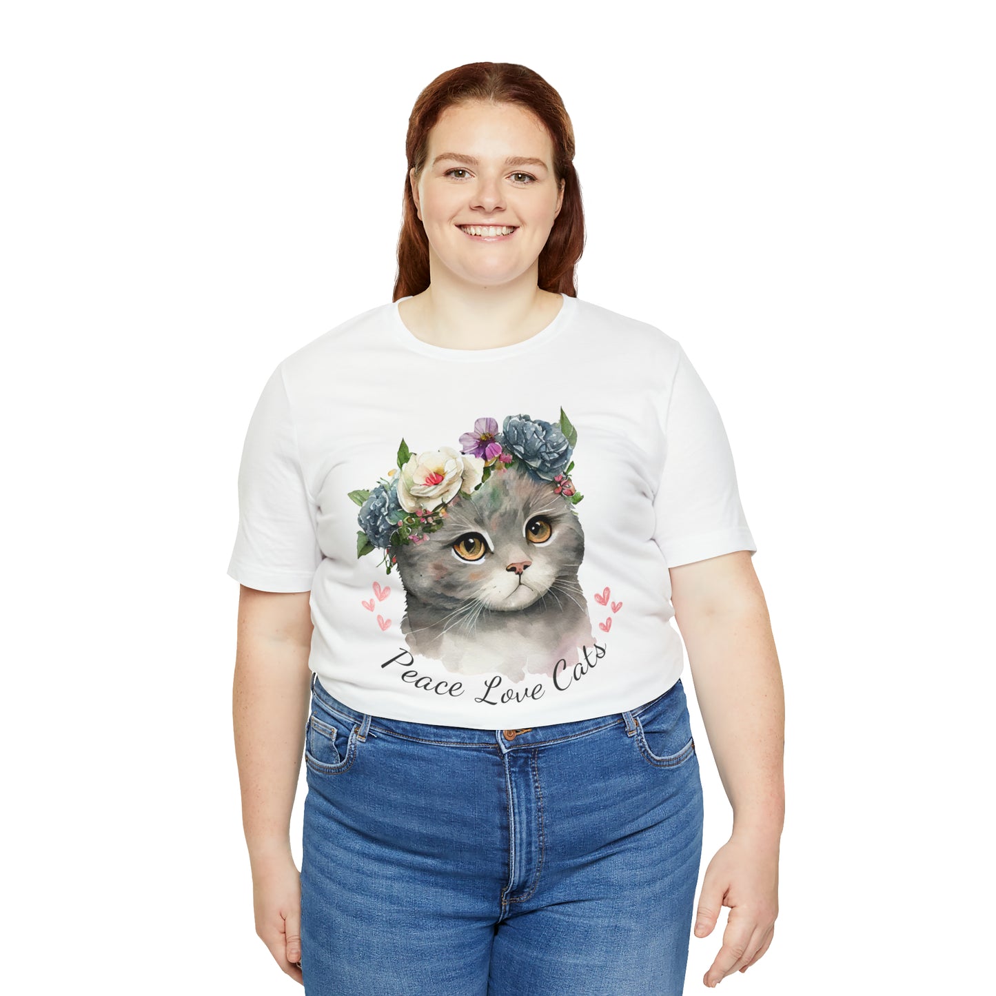 Peace Love Cats Flower Crown Shirt