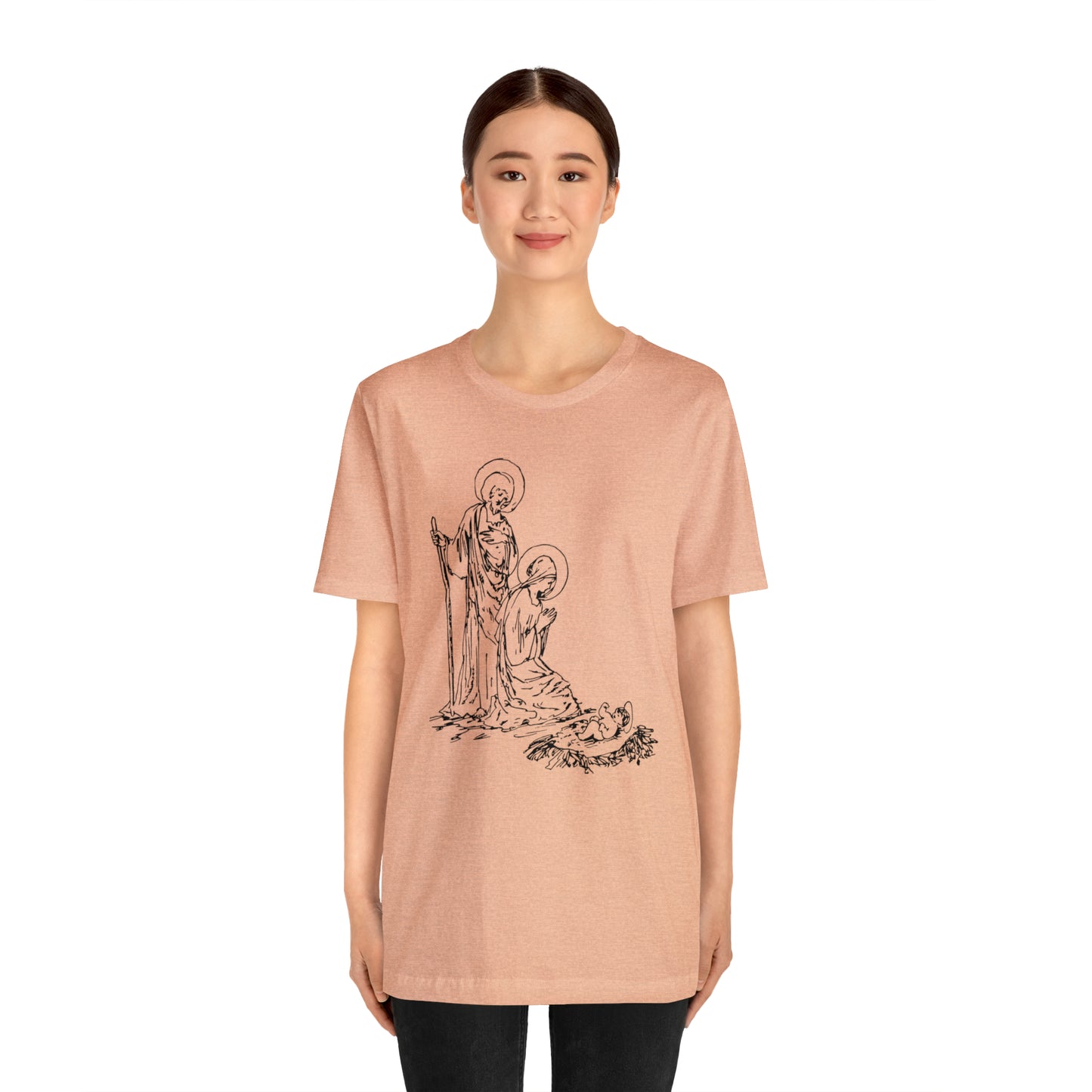 Baby Jesus, Mary, & Joseph Illustration Shirt