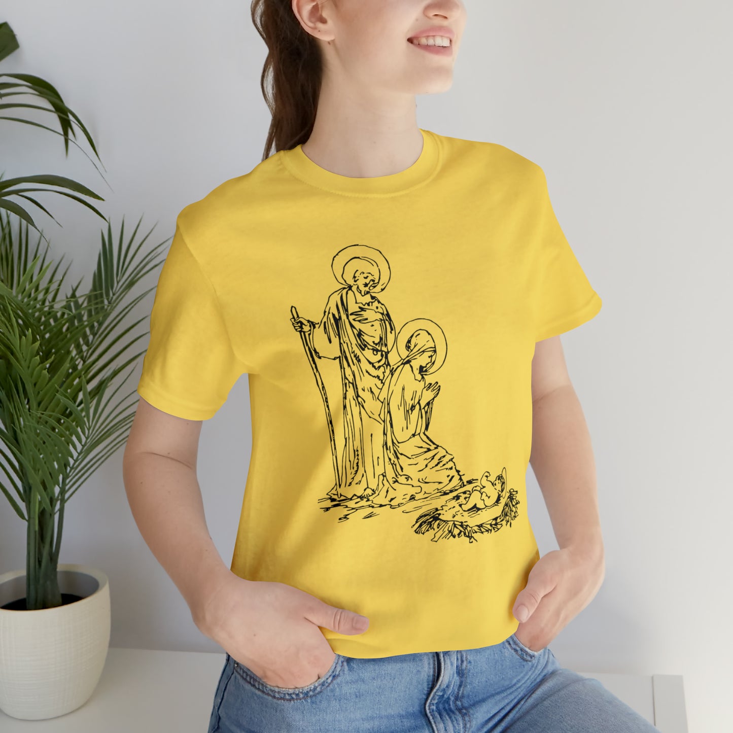 Baby Jesus, Mary, & Joseph Illustration Shirt