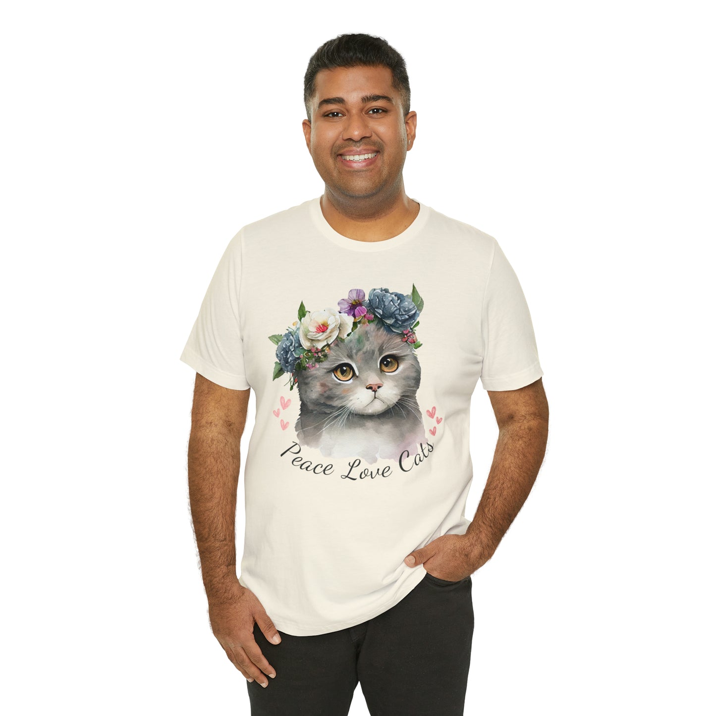 Peace Love Cats Flower Crown Shirt