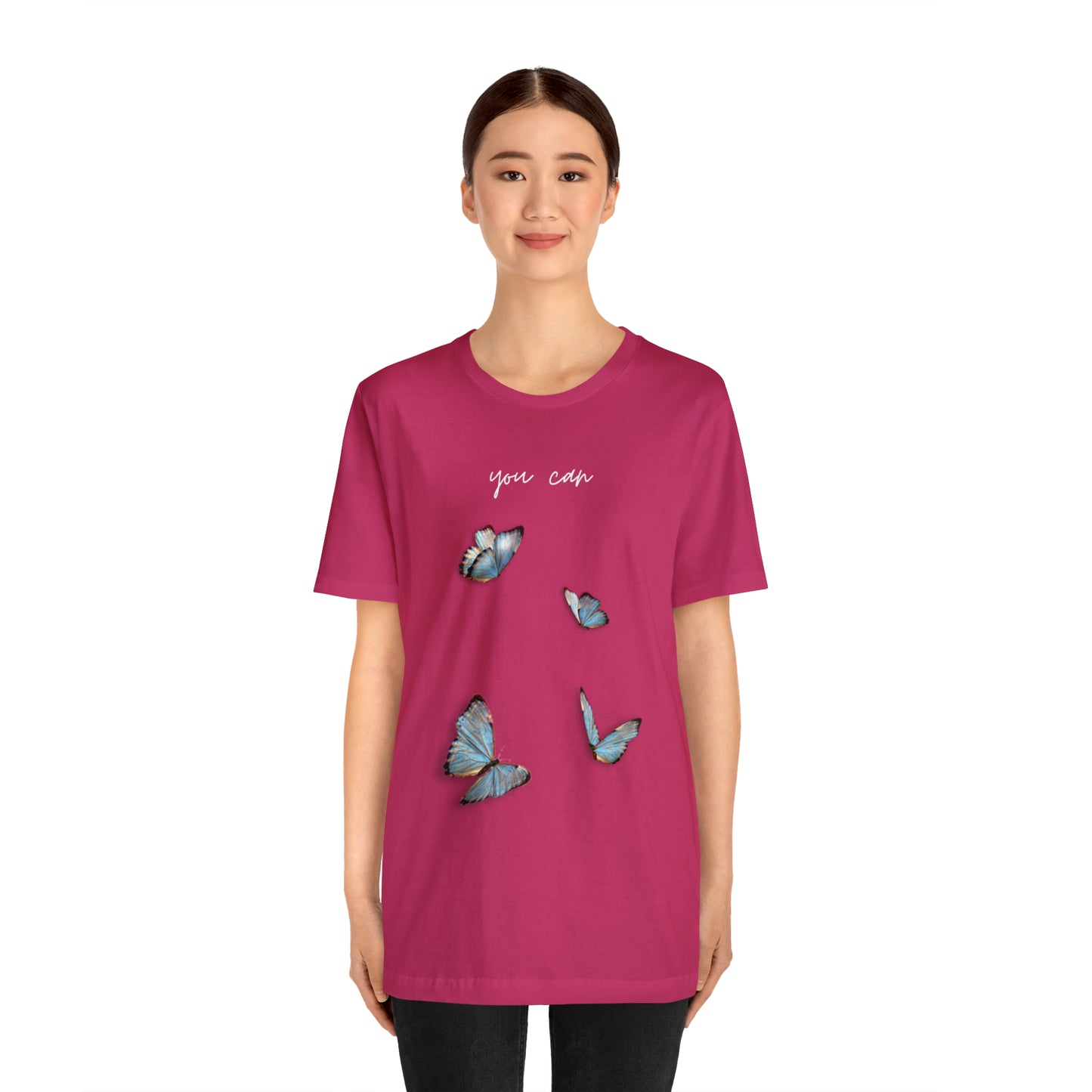 You Can Cursive Butterfly Shirt