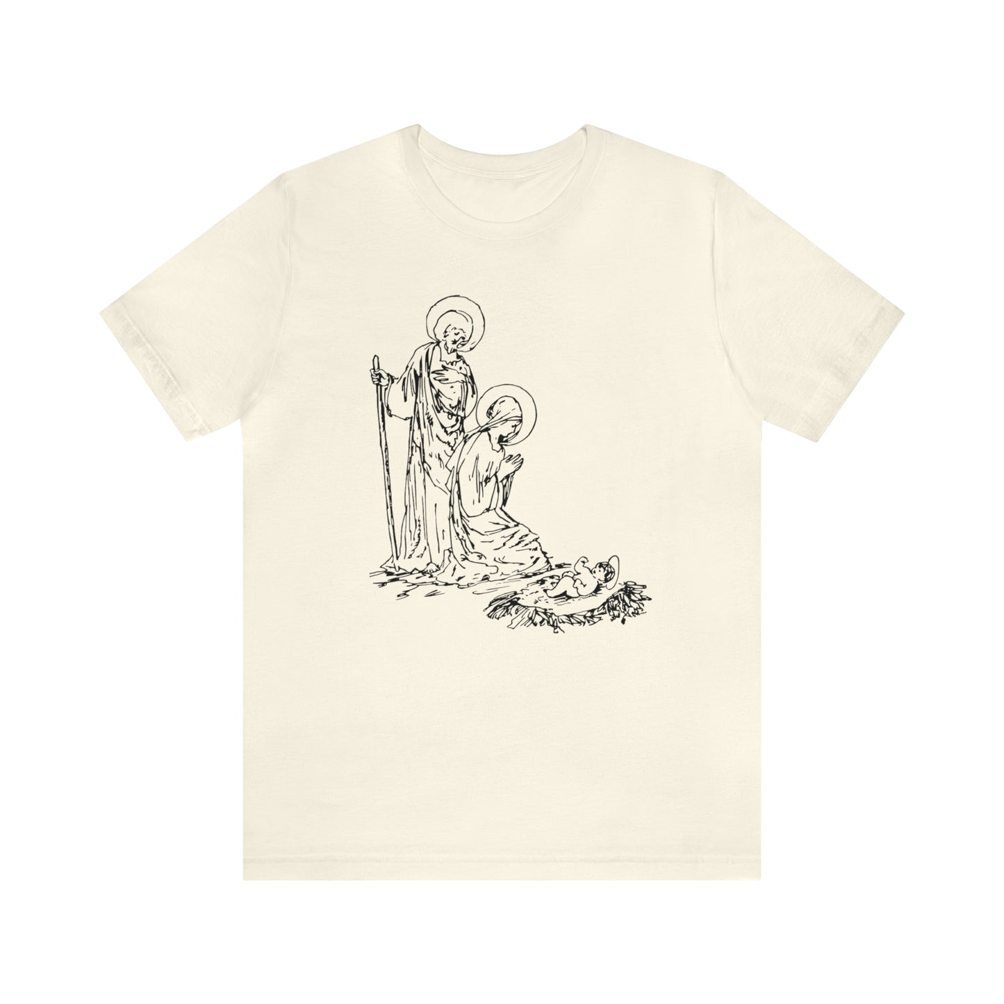 Baby Jesus, Mary, & Joseph Illustration Shirt