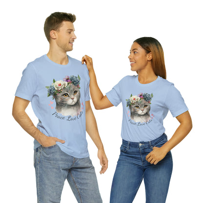 Peace Love Cats Flower Crown Shirt