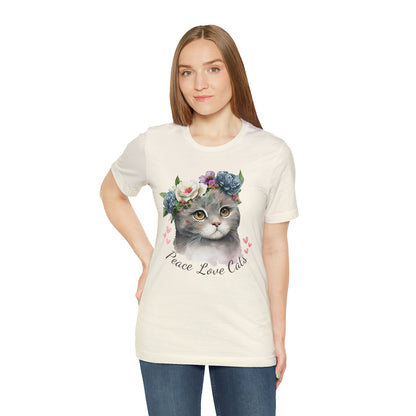 Peace Love Cats Flower Crown Shirt