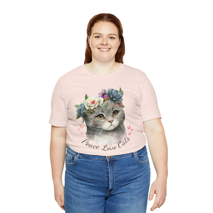 Peace Love Cats Flower Crown Shirt