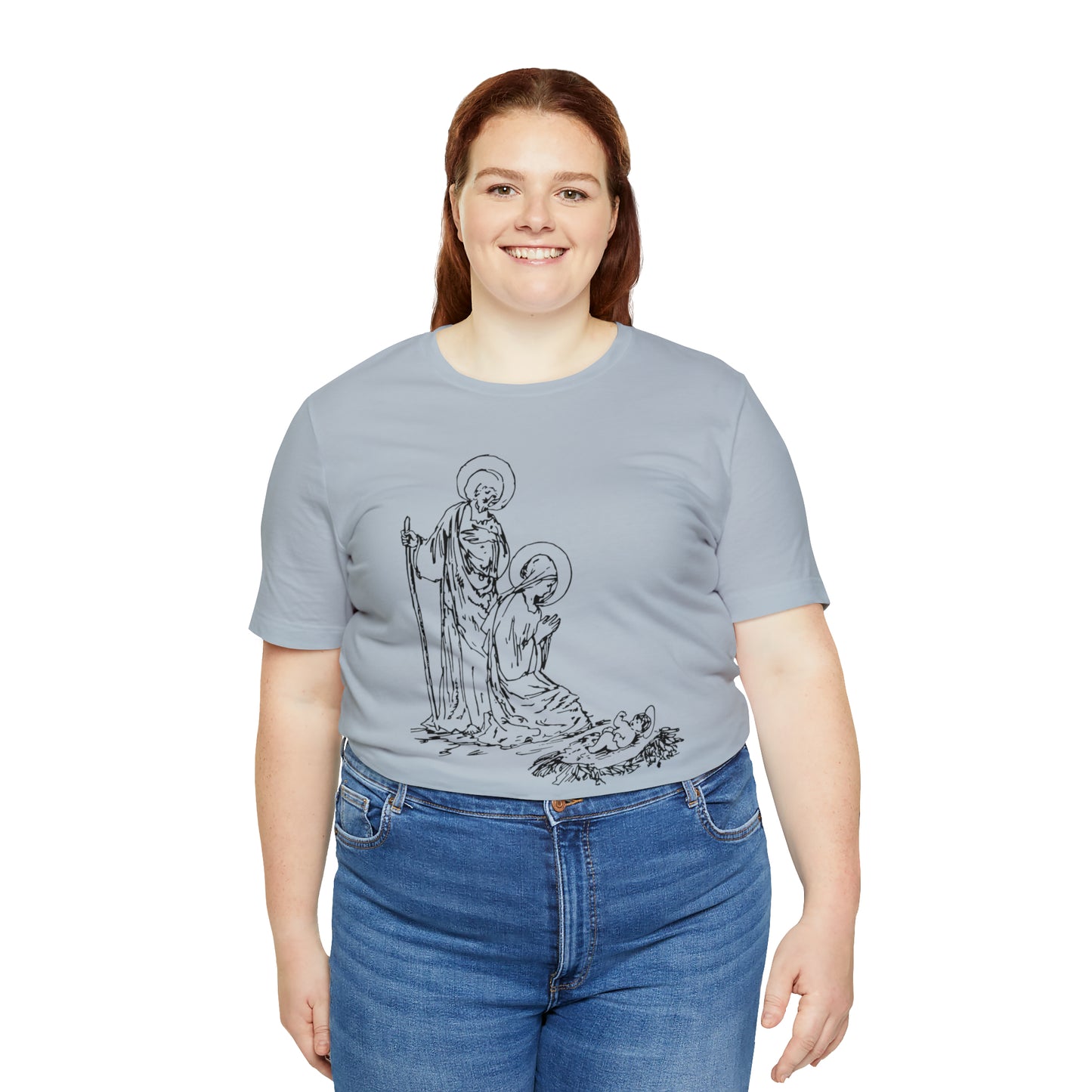 Baby Jesus, Mary, & Joseph Illustration Shirt