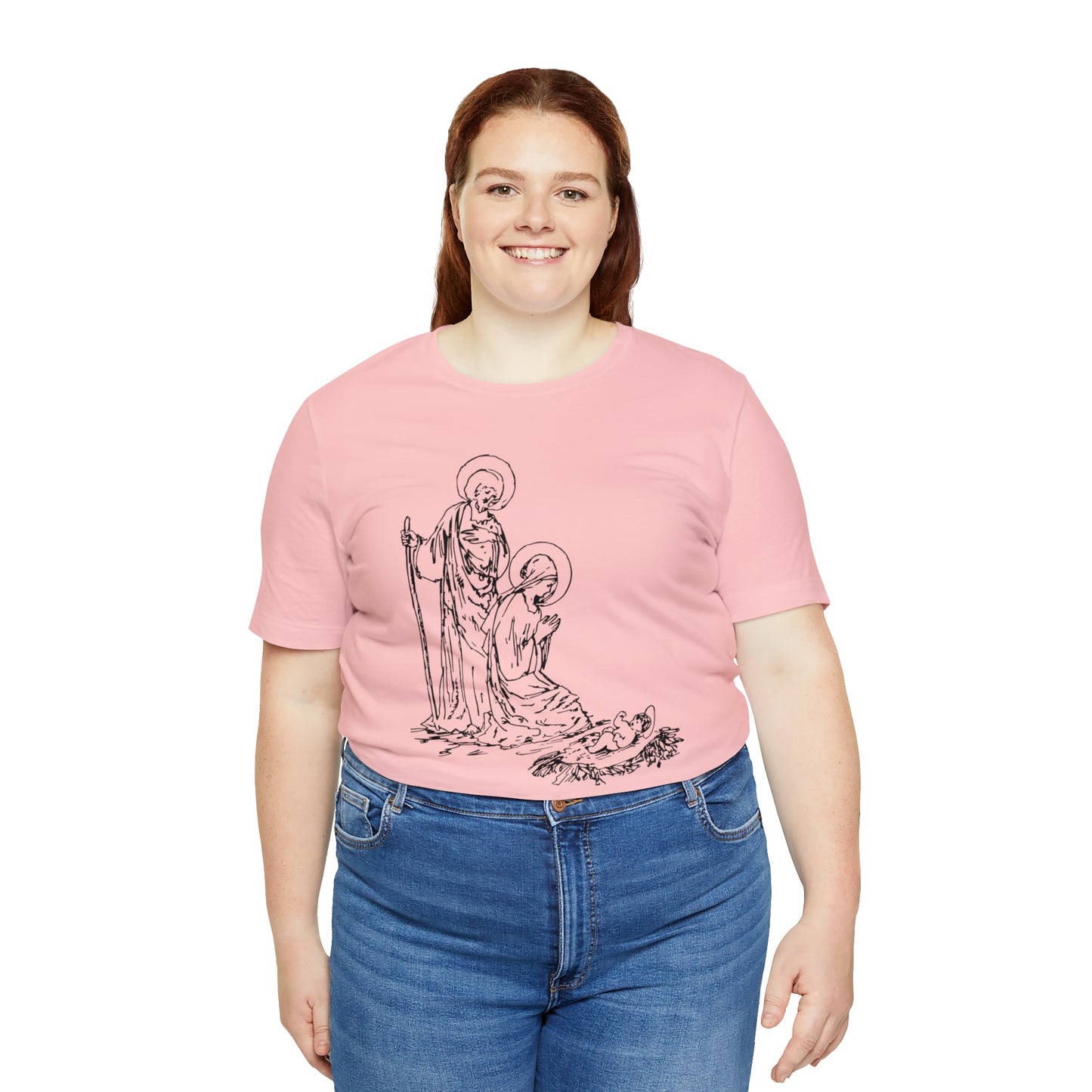 Baby Jesus, Mary, & Joseph Illustration Shirt