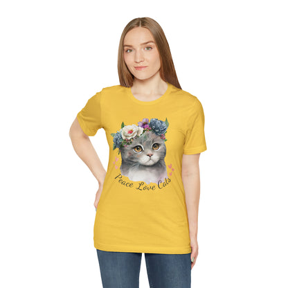 Peace Love Cats Flower Crown Shirt