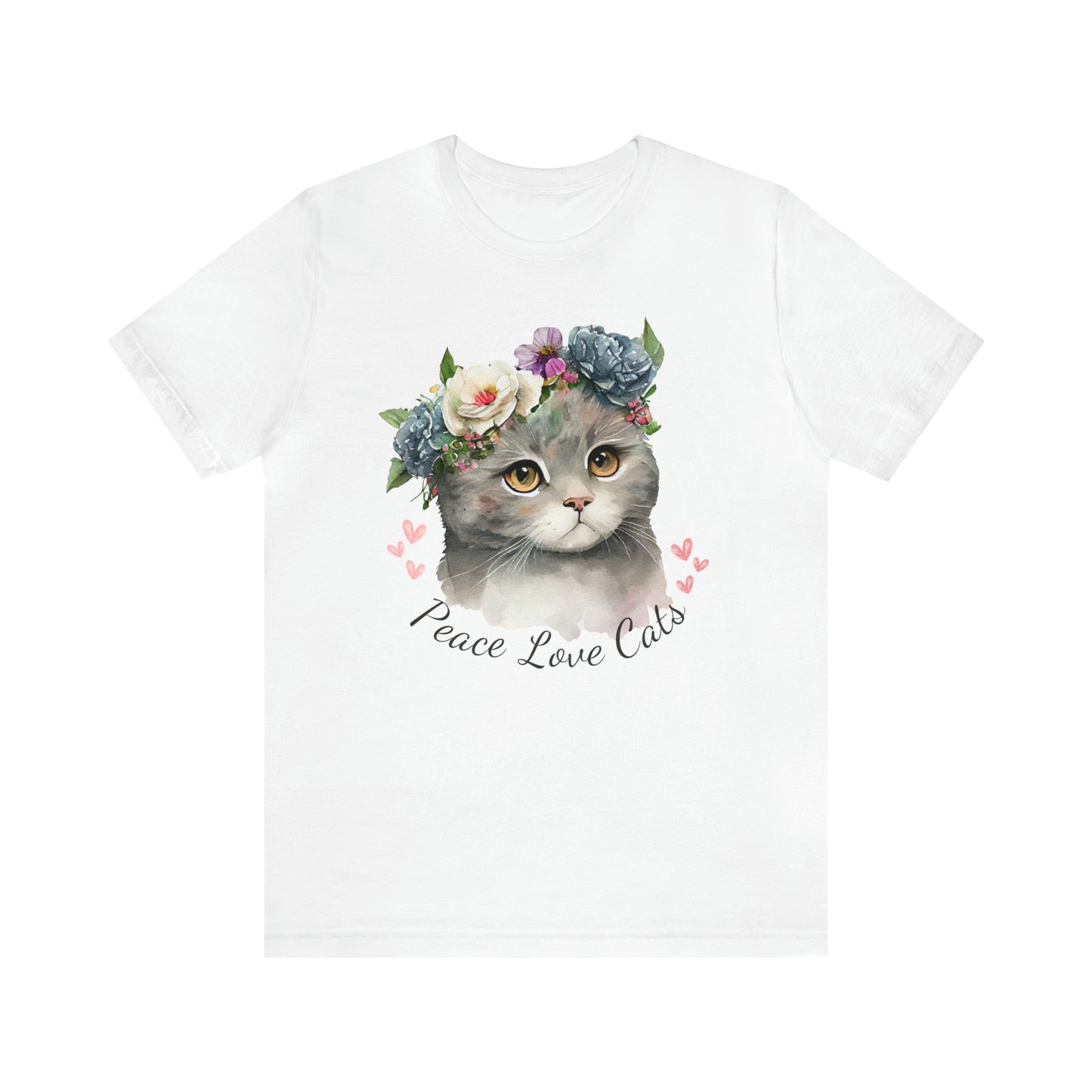 Peace Love Cats Flower Crown Shirt