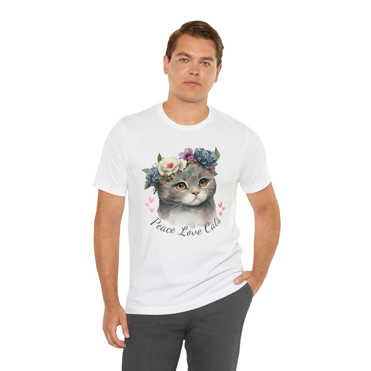 Peace Love Cats Flower Crown Shirt