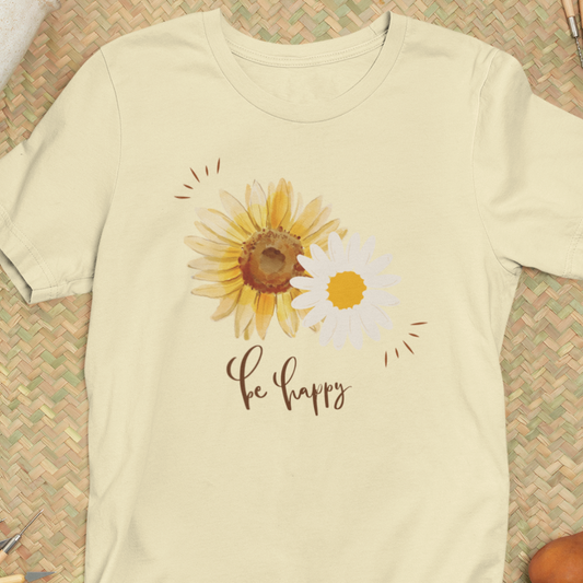 Be Happy Flower Shirt