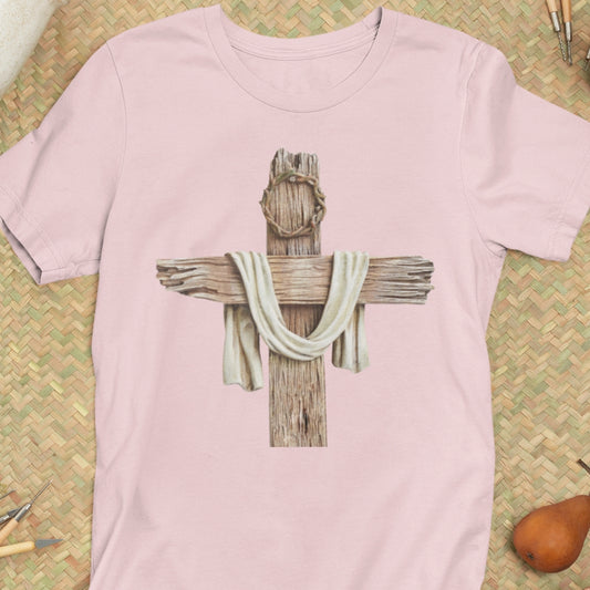 Realistic Cross Wood Shirt