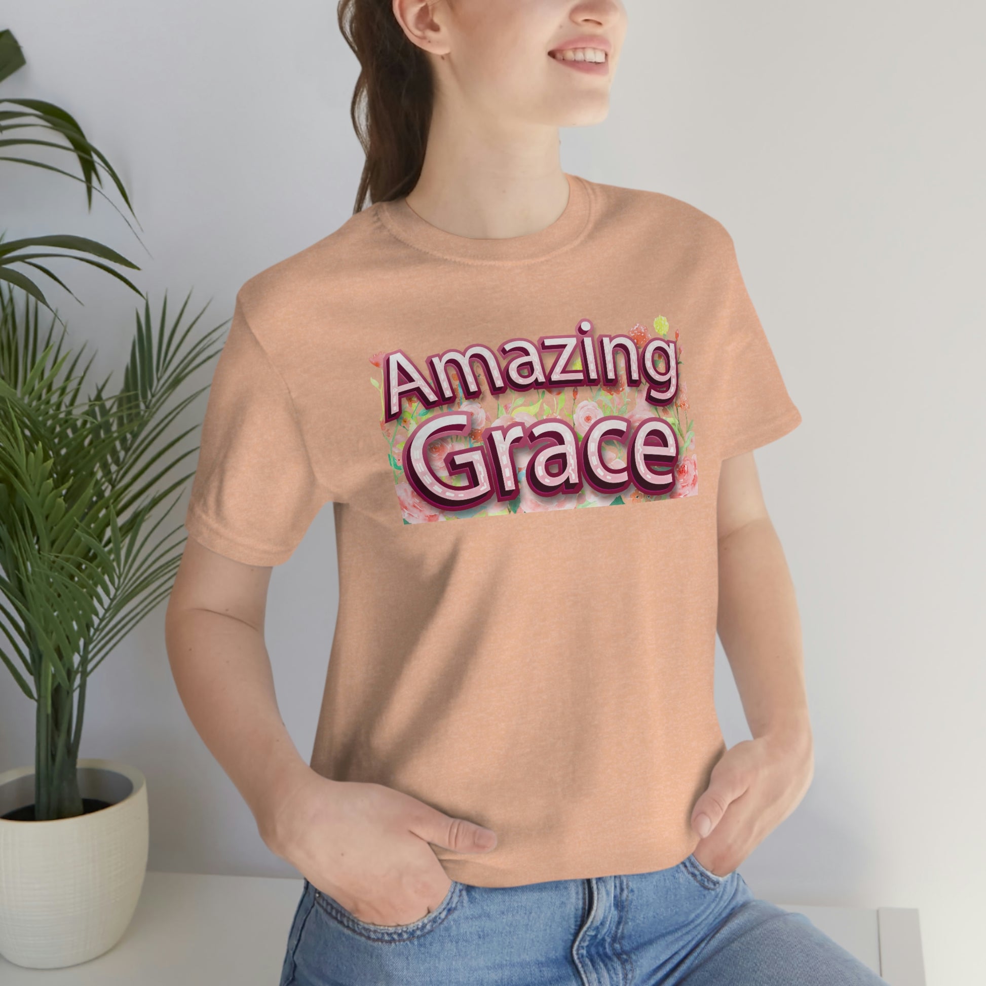 Amazing Grace Shirt/Direct to Transfer/Beige Shirt