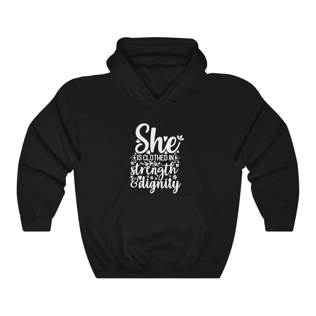 She Is Clothed In Strength and Dignity Women's Hoodie Heavy Sweatshirt