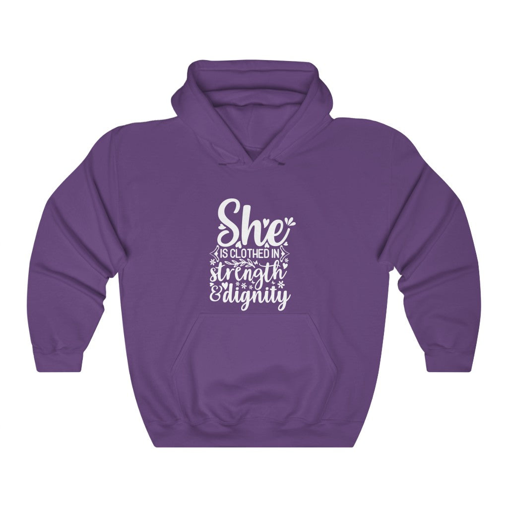 She Is Clothed In Strength and Dignity Women's Hoodie Heavy Sweatshirt