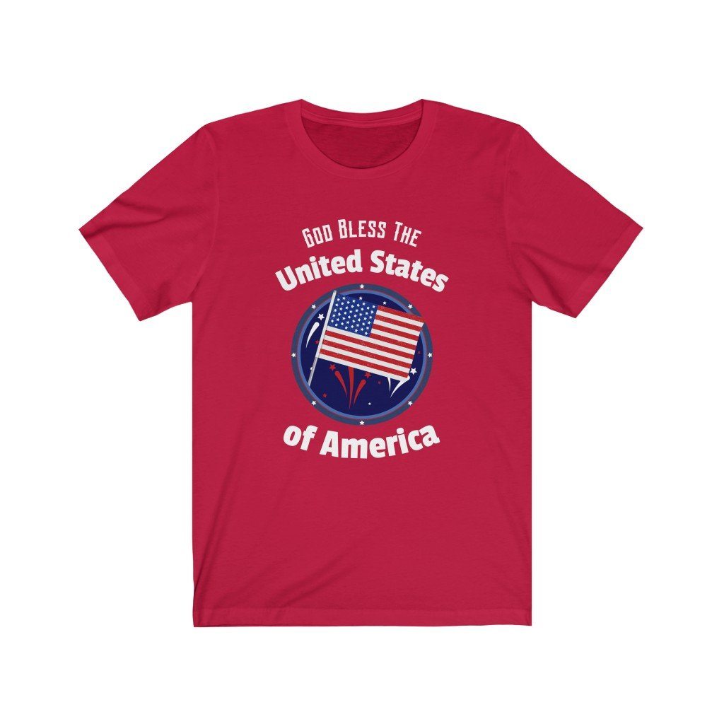 God Bless the United States of America Shirt T-Shirt Printify Red L 