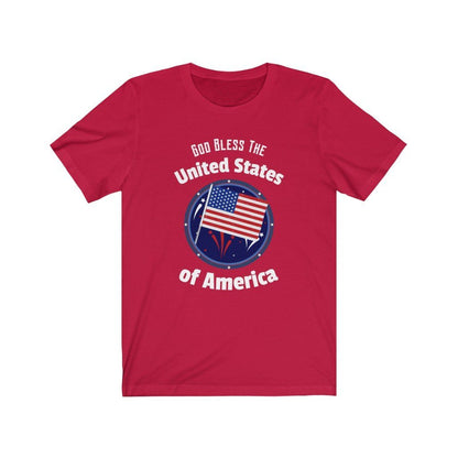 God Bless the United States of America Shirt T-Shirt Printify Red L 