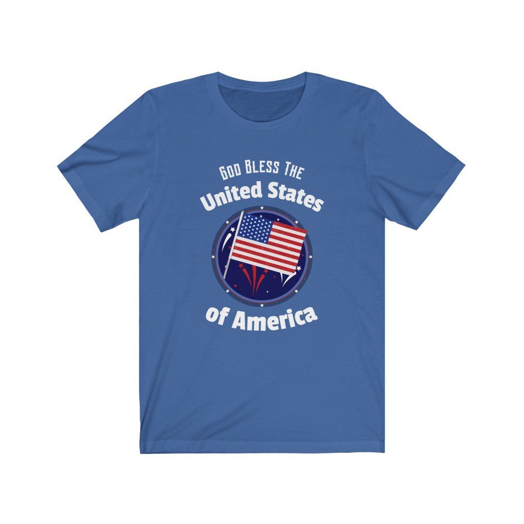 God Bless the United States of America Shirt T-Shirt Printify True Royal XS 