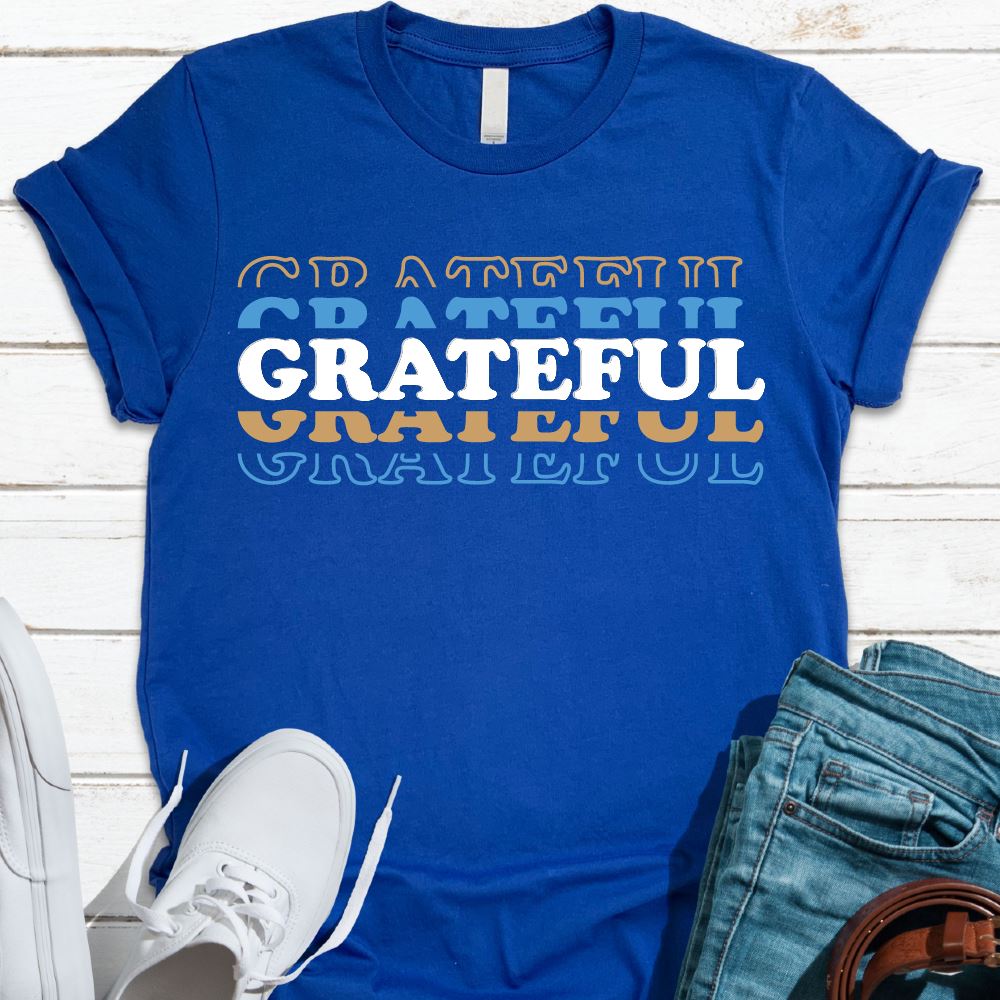 Grateful Graphic Shirt T-shirt teelaunch Royal Blue S 