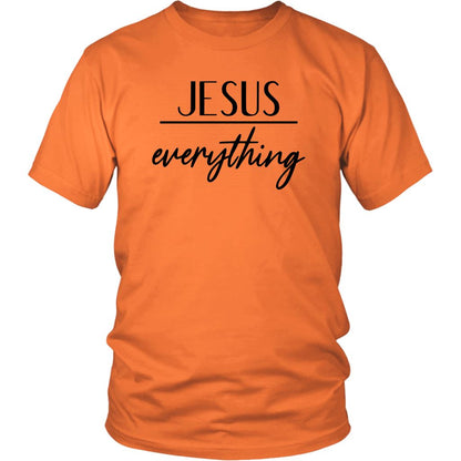 Jesus Over Everything Shirt T-shirt teelaunch Orange S 
