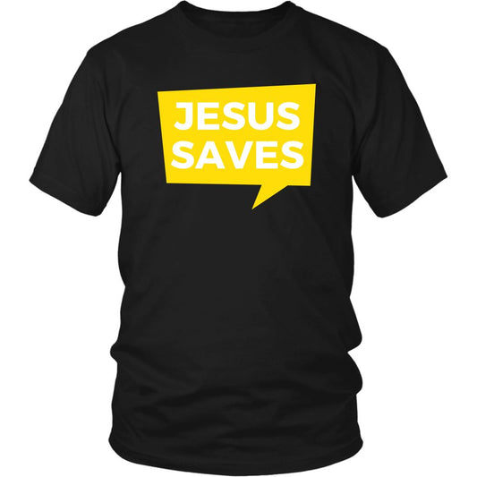 Jesus Saves Shirt T-shirt Lord is Light Black S