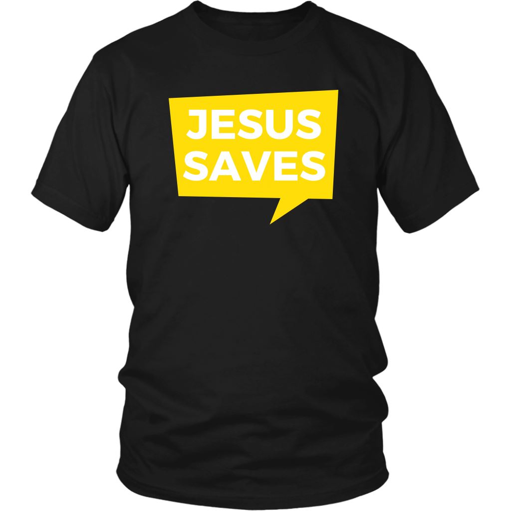 Jesus Saves Shirt T-shirt Lord is Light Black S 