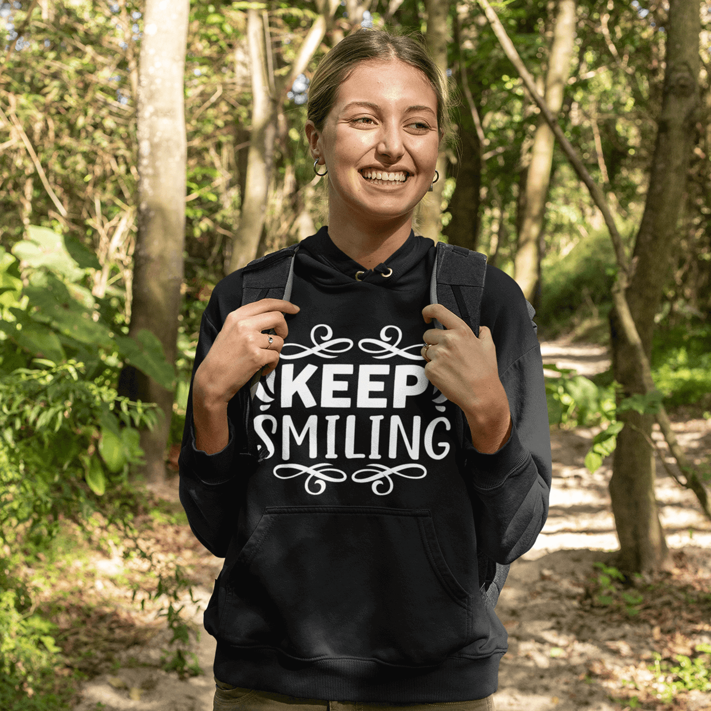 Keep Smiling Women's Hoodie Heavy Sweatshirt