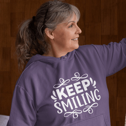 Keep Smiling Women's Hoodie Heavy Sweatshirt