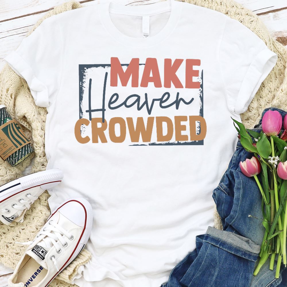 Make Heaven Crowded Spray Shirt T-shirt Lord is Light White S 