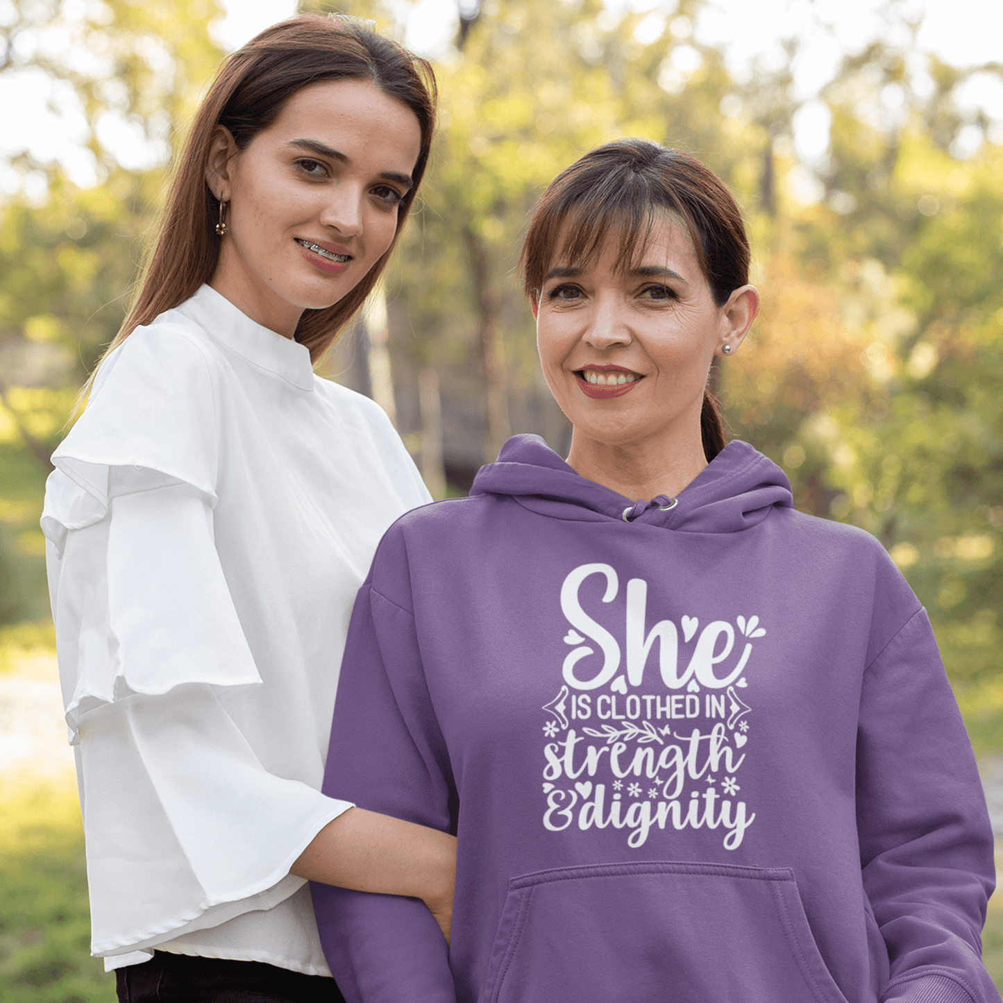 She Is Clothed In Strength and Dignity Women's Hoodie Heavy Sweatshirt