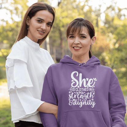 She Is Clothed In Strength and Dignity Women's Hoodie Heavy Sweatshirt