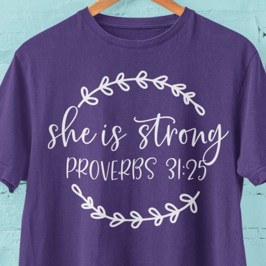 She is Strong Shirt T-shirt teelaunch Purple S